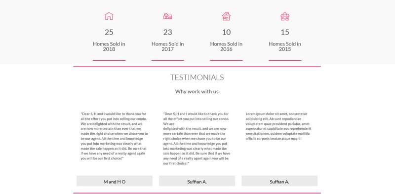 Real Estate Agent Website Testimonials